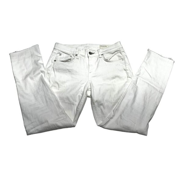 Rag & Bone Dre Cropped Jeans White Waist 25 - Picture 1 of 11